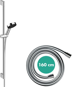 Hansgrohe Brauseset Pulsify Select S 105 3 jet Relax EcoSmart mit Brausestange 900mm chrom 24171000