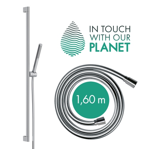 Hansgrohe Brauseset Pulsify S 100, 1 jet EcoSmart+ mit Brausestange 900mm mattschwarz 24383670