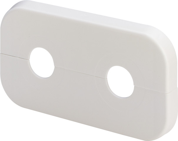 Viega Doppelrosette 1079.3 in 110x60x10x17mm Kunststoff weiß RAL 9010 351748