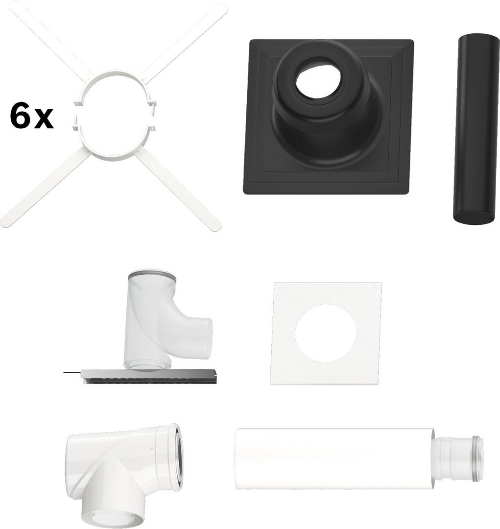 Bosch Grundbausatz C93x Kunststoff d: 110/160mm Abgaszubehör FC-Set110-C93x (oben) 7738113075