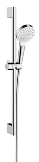 Hansgrohe Brauseset Crometta 1 jet EcoSmart 9 l/min/Unica mit Brausestange 650mm weiss/chrom 26535400