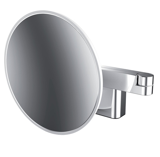Emco LED-Kosmetikspiegel Evo 3-fach, 2-armig D=209mm chrom, Direktanschluss, 2 Schalter, Farbwechsel, dimmbar 109506031