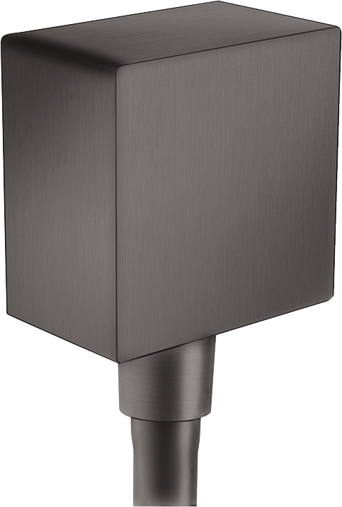 Hansgrohe Schlauchanschluss DN15 Fixfit Square mit Rückflussverhinderer brushed black chrom 26455340