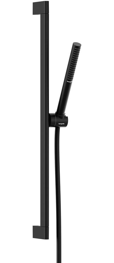 Hansgrohe Brauseset Pulsify S 100, 1 jet EcoSmart+ mit Brausestange 650mm mattschwarz 24373670