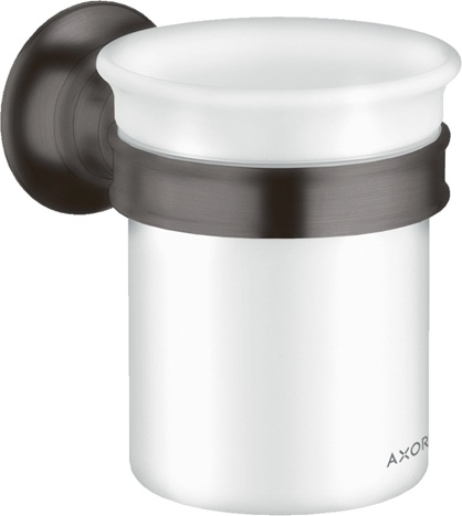 Hansgrohe Zahnputzbecher Axor Montreux brushed black chrom mit Halter 42134340