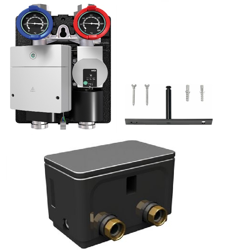 Buderus Logaplus Paket WE1.1 bis 25 kW, 1 Heizkreis WHY DN25 quer HS25/4 MM100 7739607547
