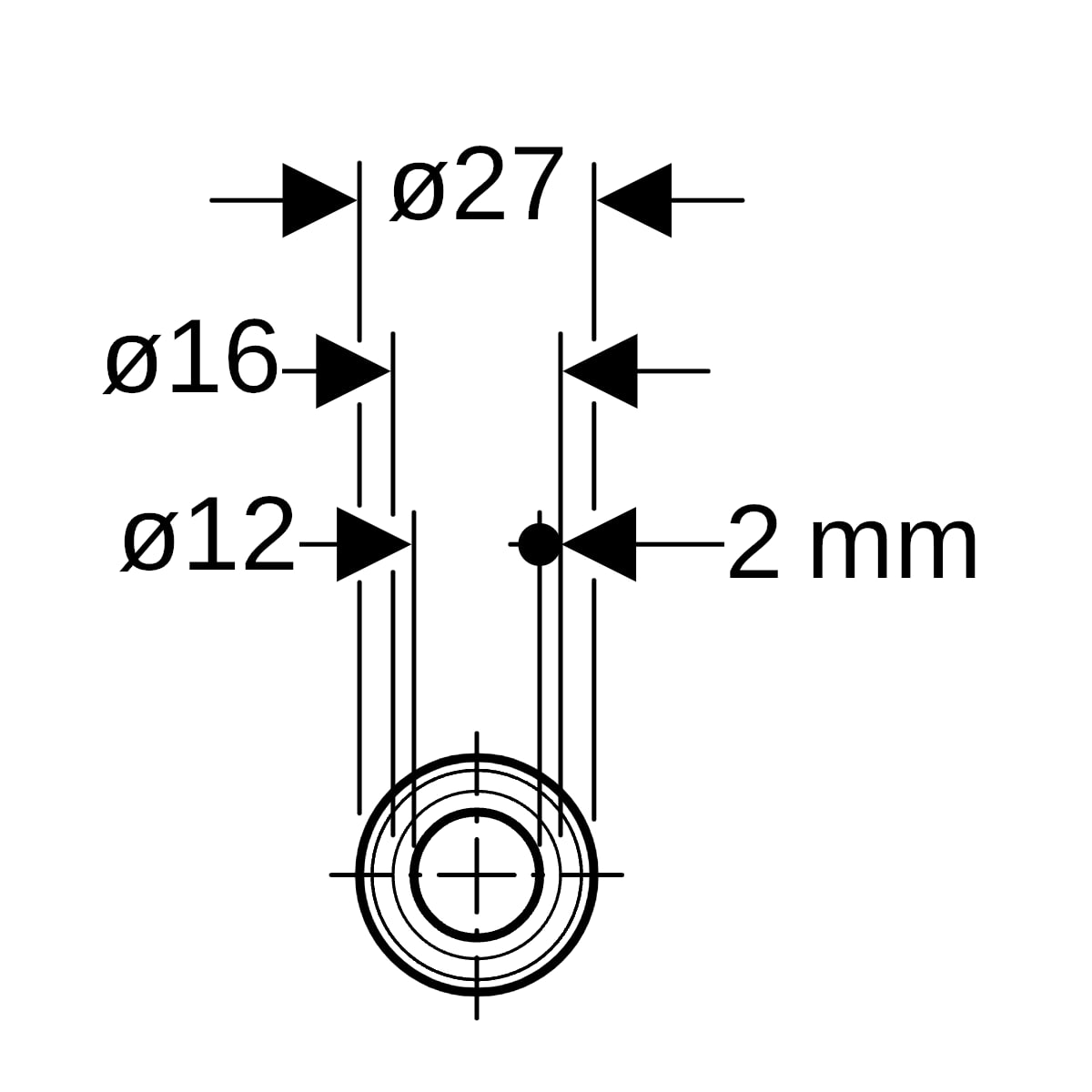 Geberit Systemrohr ML, in Schutzrohr, Rollenware d16, D=2,7cm, L: 50m 619.220.00.1