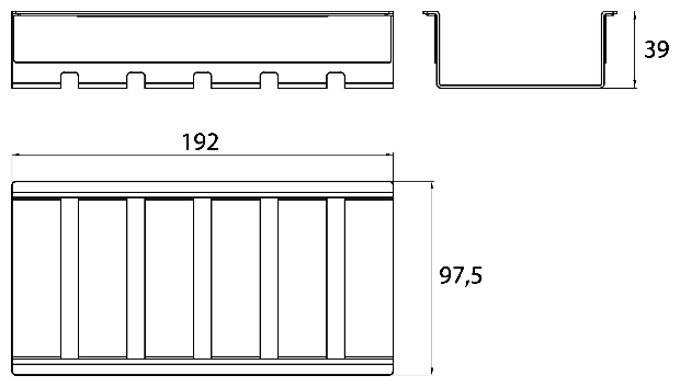 Emco Korb Liaison flach 192x39x98mm chrom 184500100