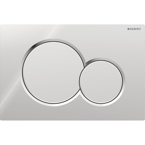 Geberit Sigma01 Betätigungsplatte, für 2-Mengen-Spülung hochglanz verchromt / mattverchromt 115.770.KA.5