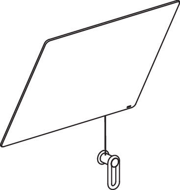 HEWI Kippspiegel Serie 801, Kristallspiegel, Halteelement und Kurbel matt, reinweiß 801.01B100 99