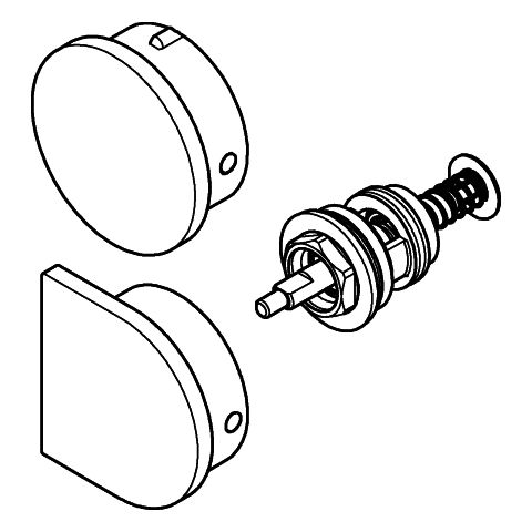 Grohe Umstellung für Einhandmischer Wanne Wand- und Bodenmontage supersteel 48451DC0