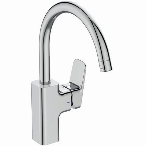 Ideal Standard Küchenarmatur Ceraplan Ausladung 200mm mit hohem Rohrauslauf chrom BD334AA