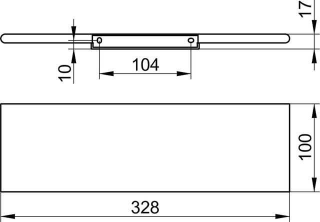Keuco Duschablage Edition 400, Aluminium silber-eloxiert 11558170000