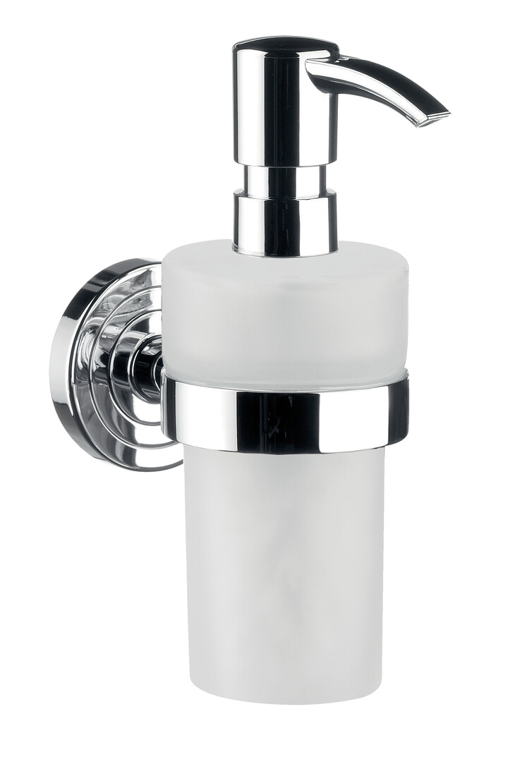 Emco Seifenspender Polo Kunststoffbehälter weiss Kunststoffpumpe chrom 072100102