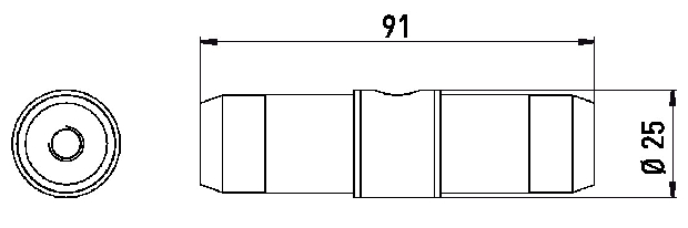 Emco Verbindunggerade System2 für Duschvorhangstangen chrom 358700102