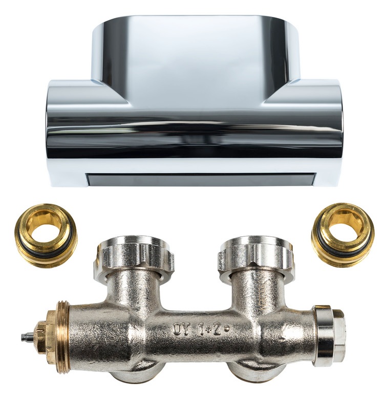 Arbonia Ventilhahnblock in Eckform chrom ZV00410002