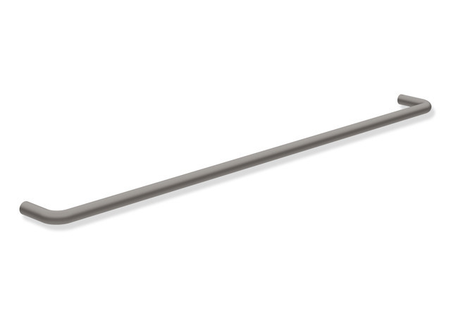 HEWI Badetuchhalter, Edelstahl, Achsmaß 800mm, Tiefe 75mm, dunkelgrau perlglimmer tiefmatt 480.30.00260 SC
