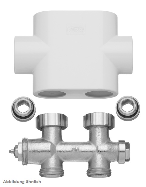 Arbonia Ventilhahnblock in Durchgangsform chrom ZV00400002