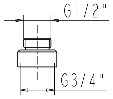 Ideal Standard JADO Adapter für AP-Armaturen, für Montage von G3/4-G1/2, Antik Nickel H960650F6