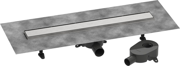 Hansgrohe Komplettset DR RainDrain Go 700 rückseitig befliesbar für Standard-/flache Installation, gebürstet edelstahl 56272800