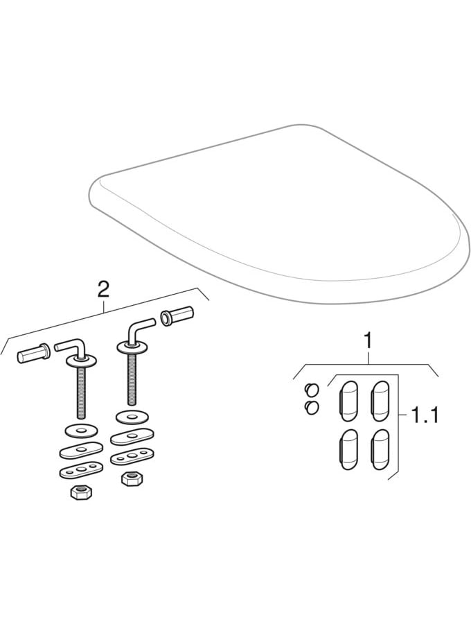Geberit Renova Comfort WC-Sitz, weiß Befestigung von unten 572050000