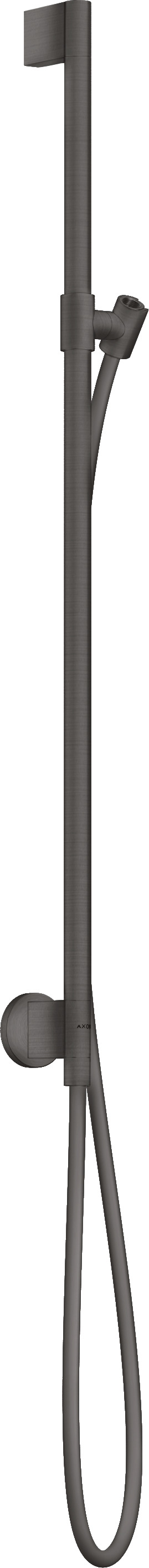 Hansgrohe AXOR One Brausestange 900mm mit Wandanschluss und Brauseschlauch 1600mm, Brushed Black Chrome 48792340