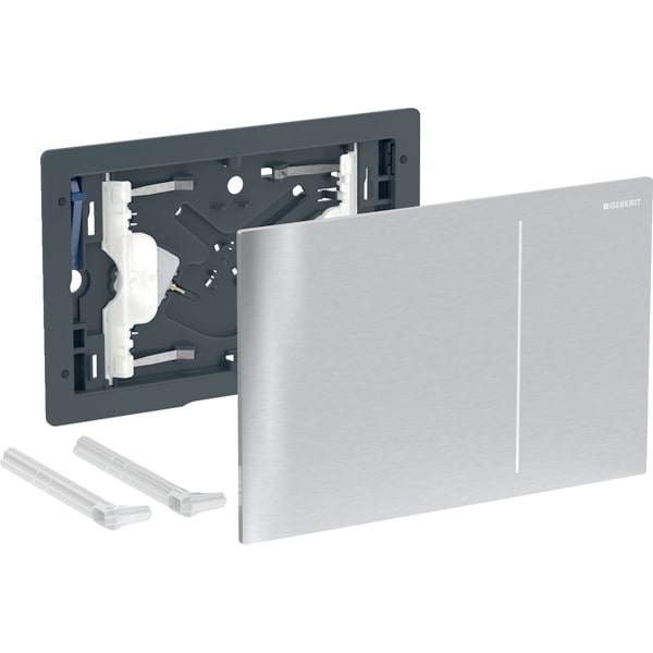 Geberit Sigma70 Betätigungsplatte, für 2-Mengen-Spülauslösung Edelstahl gebürstet, Easy to clean 242.813.FW.1