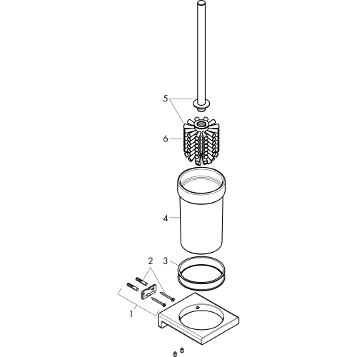 Hansgrohe WC Bürstenhalter AddStoris Wandversion mattweiss 41752700