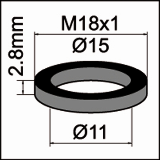 Neoperl Gummidichtung zu Innenteil M18 11 x 15 x 2.8mm 78137096