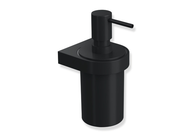 HEWI Seifen-oder Desinfektionsmittelspender mit Halter Metall, schwarz matt 800.06.11060 CV