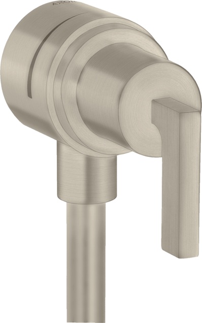 Hansgrohe AXOR Citterio Wandanschluss Stop mit Rückflussverhinderer, Absperrventil und Hebelgriff, Brushed Nickel 39882820