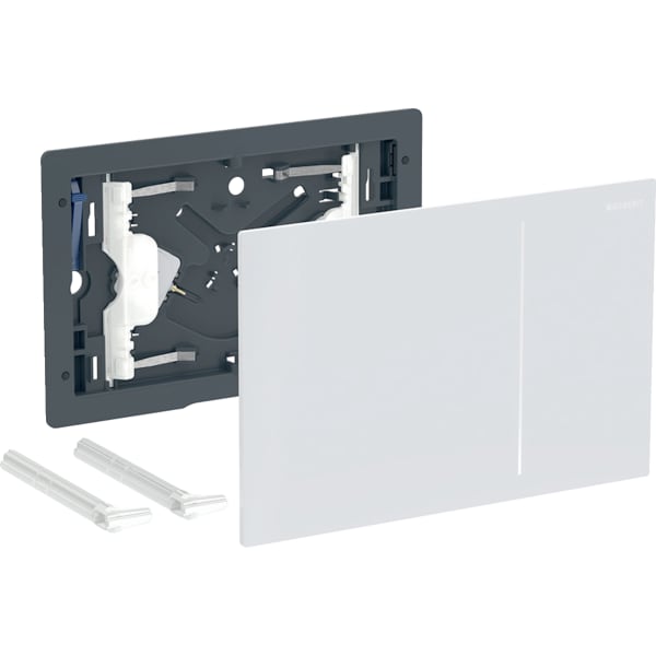Geberit Sigma70 Betätigungsplatte, für 2-Mengen-Spülauslösung Glas weiß 242.813.SI.1