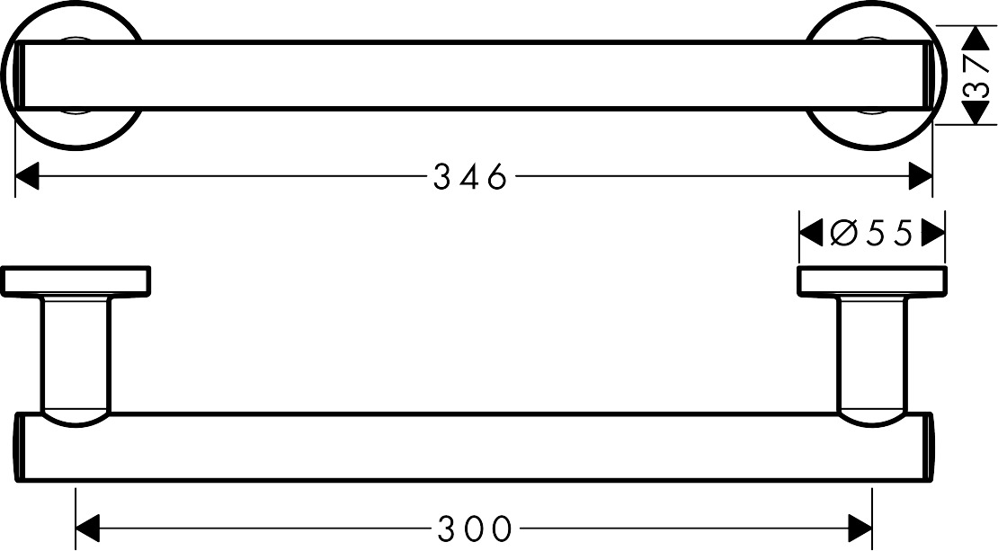 Hansgrohe Haltestange Logis Universal chrom 41713000