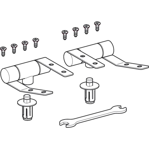 Geberit Set Scharniere für WC-Sitz Cassini und Cotta, mit Absenkautomatik 598182000