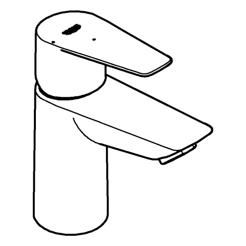 Grohe BauEdge Einhand-Waschtischbatterie chrom S-Size Mittelstellung kalt 23559001
