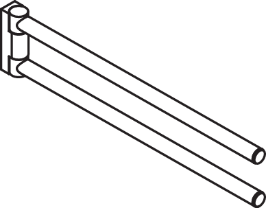 HEWI Handtuchhalter System 162, Edelstahl, Länge 331mm 162.09.110XA