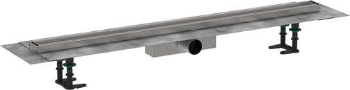 Hansgrohe Komplettset RainDrain Compact 1000mm befliesbar für Standardinstallation gebürstet edelstahl 56183000