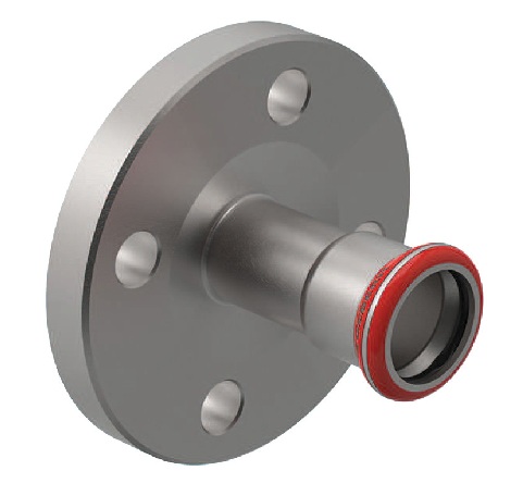 Geberit Mapress C-Stahl Flansch PN 6 mit Pressmuffe d42 23747