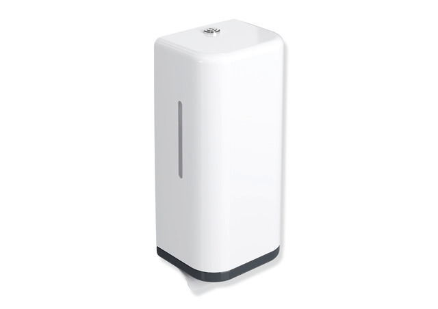 HEWI Seifenspender, Korpus und Hebel signalweiß, Rahmenelement matt, 600ml, anthrazitgrau 477.06B10198 92