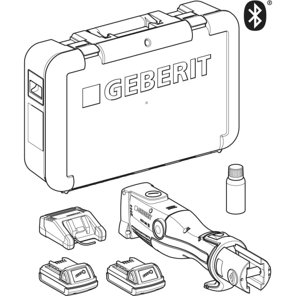 Geberit ACO 203plus Pressgerät im Koffer CEE 7/16, 18V, Kompatibilität  2, für Mapress/Mepla 691.218.P1.2