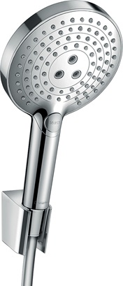 Hansgrohe Raindance Select S Brausehalterset 120 3jet mit Brauseschlauch 1250mm, Chrom 26701000