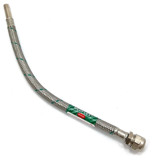 Neoperl NEOFLEX Panzerschlauch DN8 Quetschverschraubung x Rohrstutzen, 3/8"/10mm x 10mm 30cm 66860030