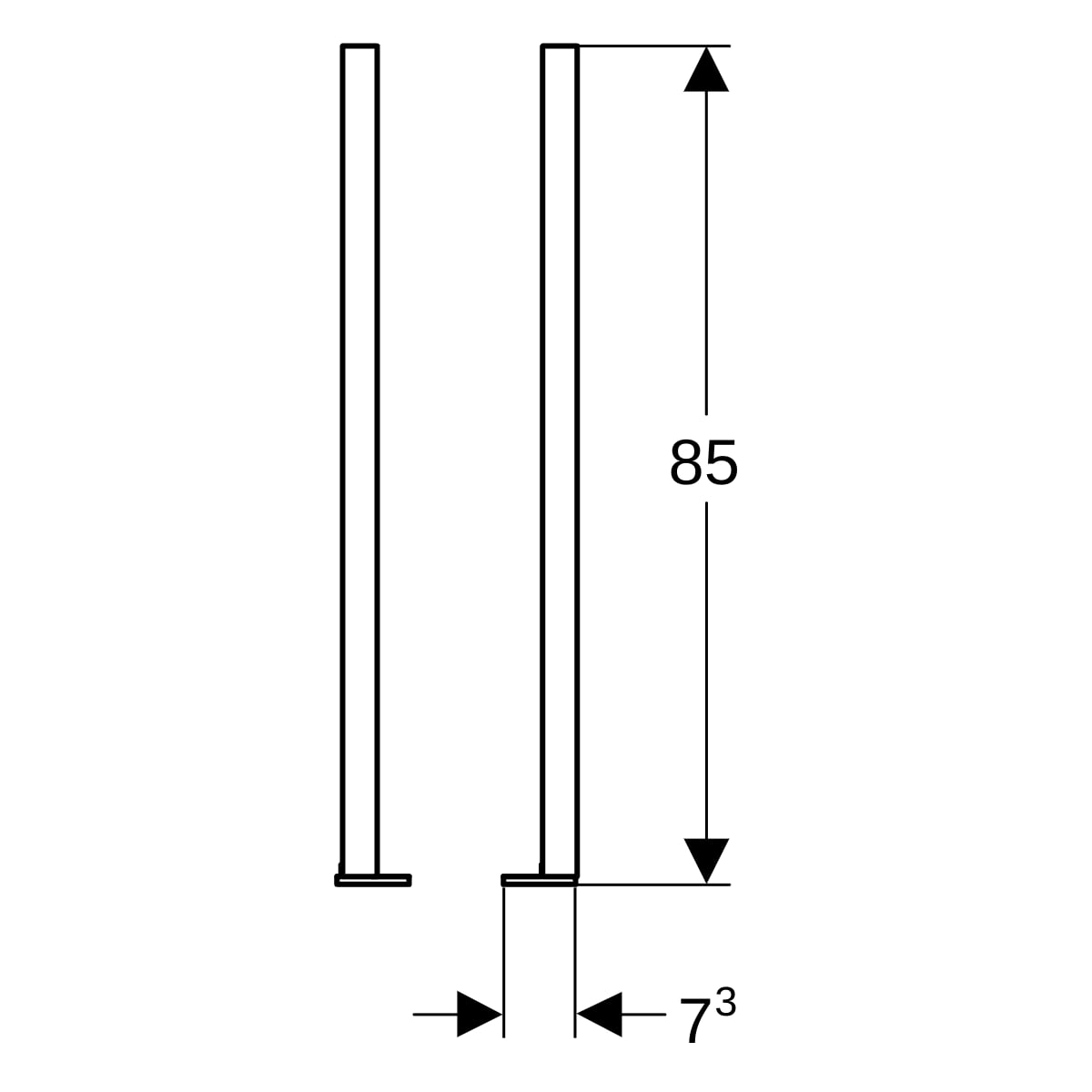 Geberit Duofix Set Fußverlängerung für Fußbodenaufbau 20-40cm 111.848.00.1