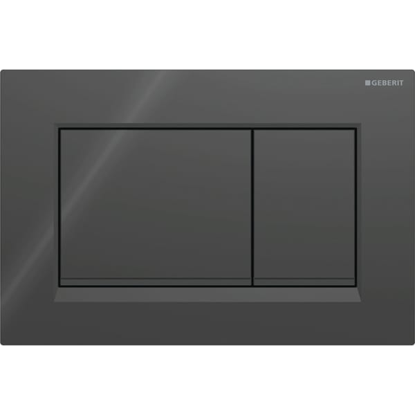 Geberit Sigma30 Betätigungsplatte, für 2-Mengen-Spülung schwarz / schwarz matt 115.883.DW.1