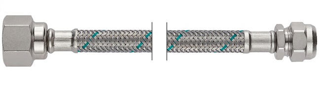 Neoperl NEOFLEX Panzerschlauch DN8 mit VS IG x Quetschverschraubung, 1/2" x 10mm 30cm 63417030