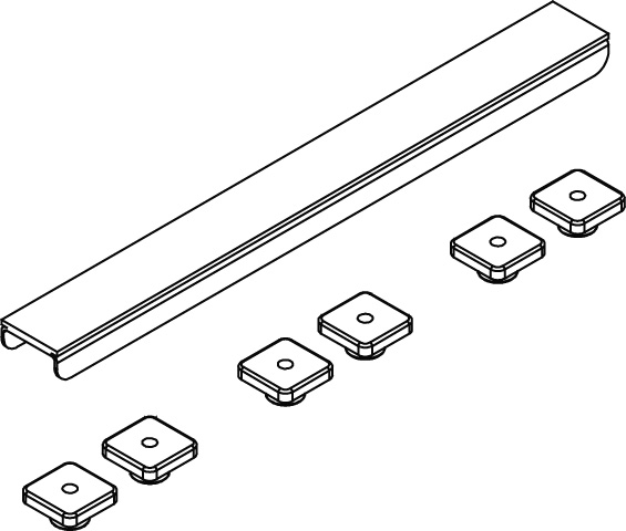 Kermi BC Abdeckung Rinne Befliessbar für LINE Boards, grau Länge 700mm (mit 4 Schrauben) 6035229
