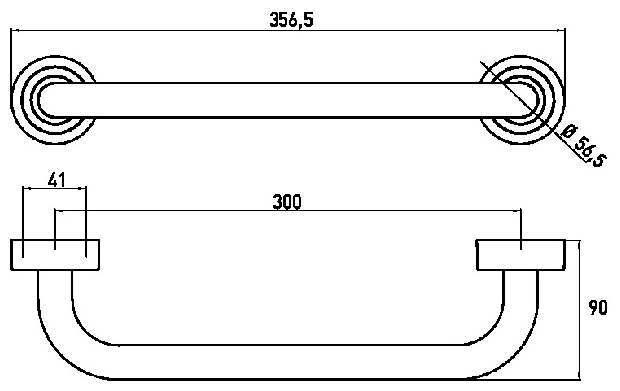 Emco Wannengriff Polo 300mm chrom 077000130