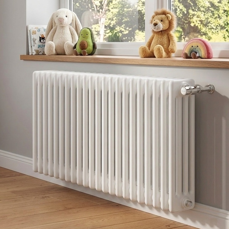 Arbonia Röhrenradiator Standard 2-Säuler H: 19 L: 261cm, Modell 2019, weiß, 58 Glieder