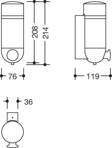 HEWI Seifenspender System 800 K, weiß, Behälter und Deckel, matt transparentem Kunststoff, 500ml, anthrazitgrau 800.06.10099 92