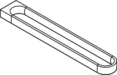HEWI Handtuchhalter, Metall, zweiarmig, Länge 477mm, weiß tiefmatt 800.09.10260 DX